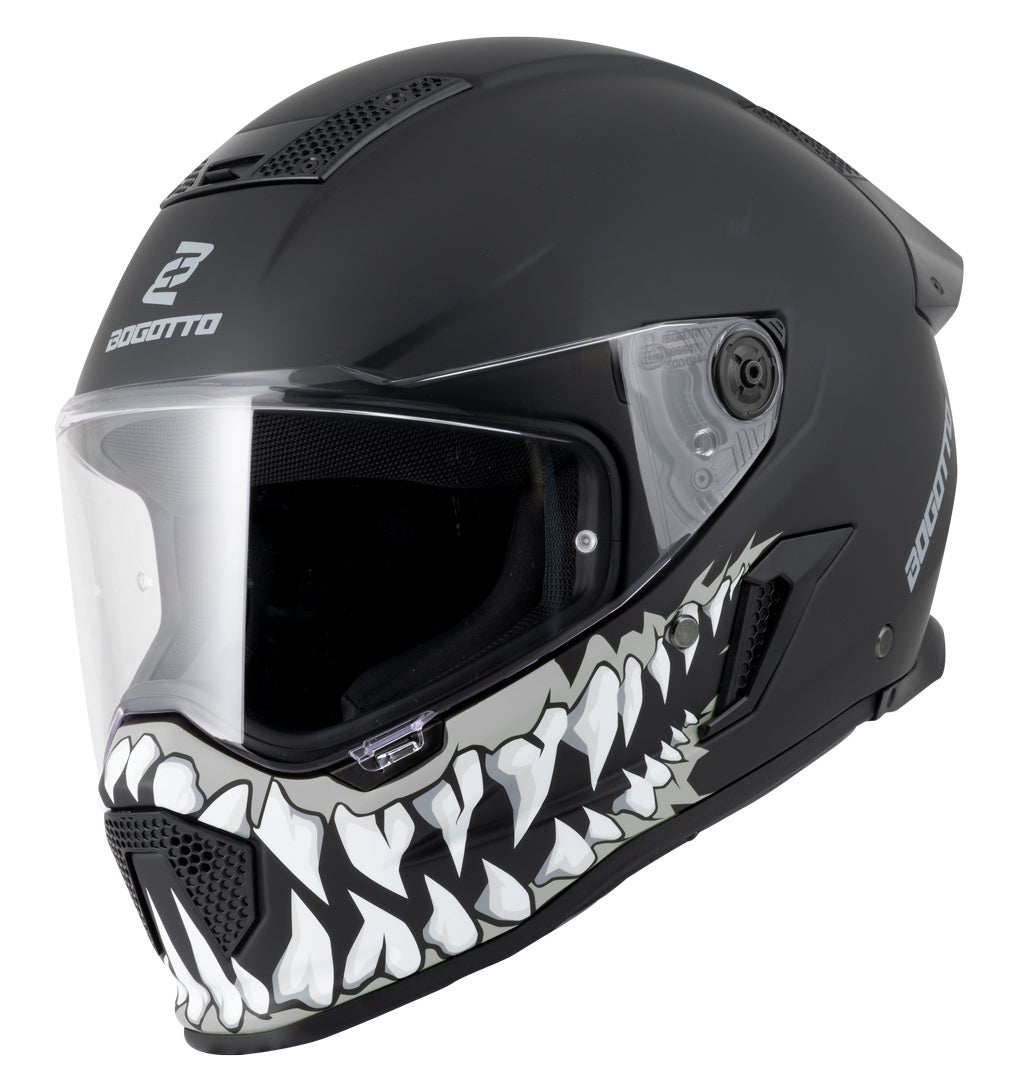 Bogotto Rapto Jaws Helm schwarz/grau matt 2XL Abbildung 10