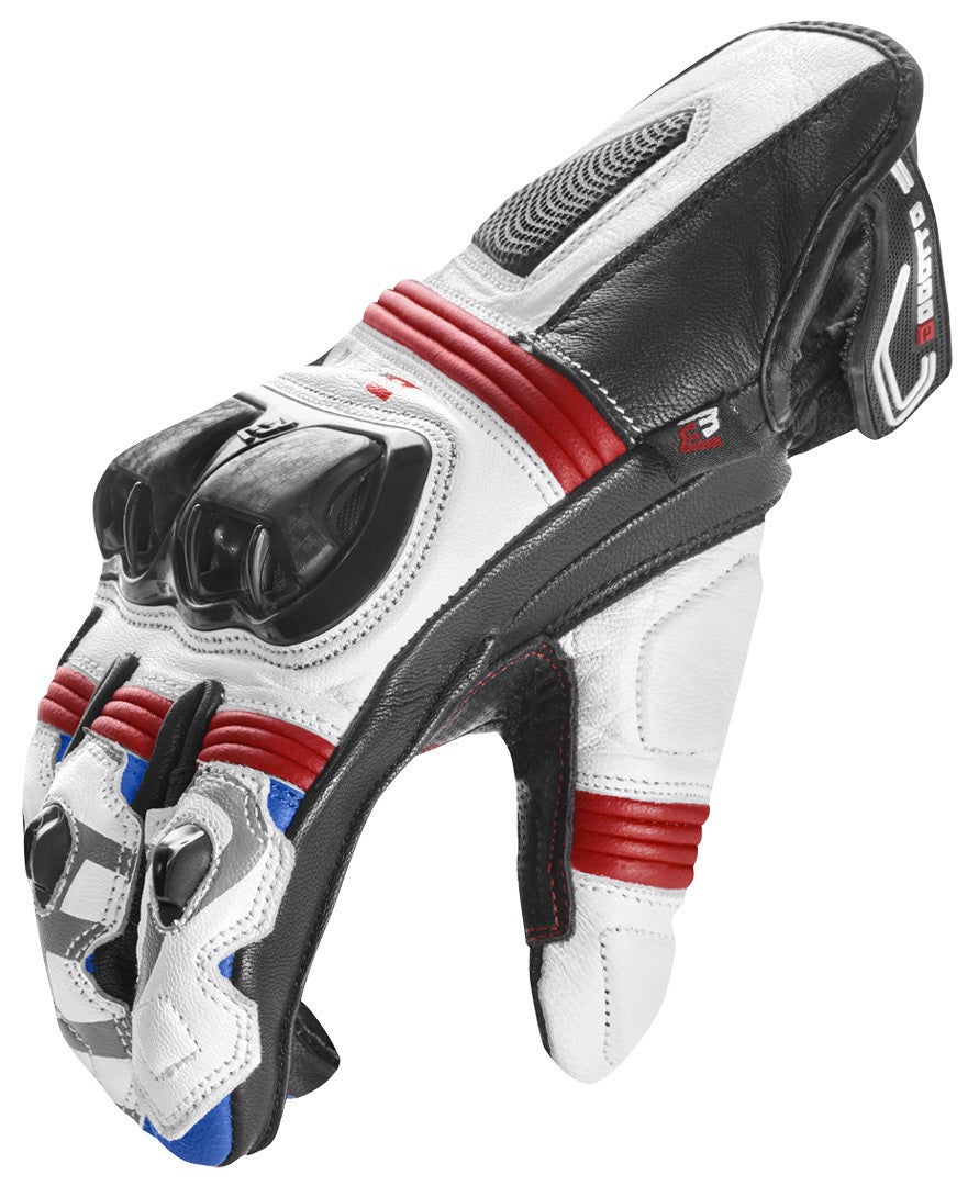 Bogotto Grand Champ Motorcycle Gloves white/red/blue L Figure 3