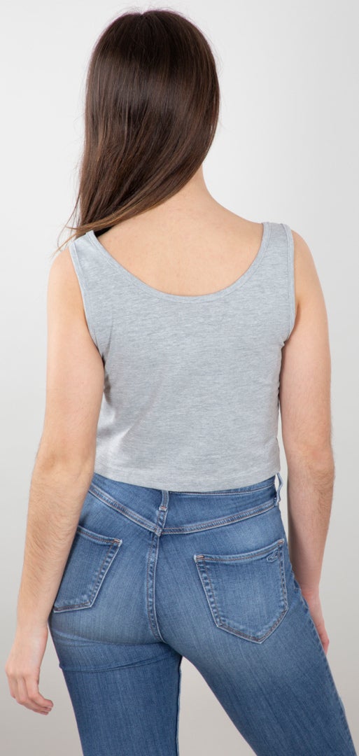 Alpha Industries Basic Crop SL Débardeur dames gris XL Figure 3
