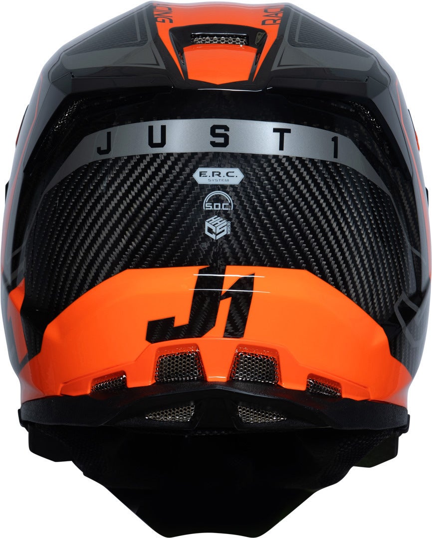 Just1 J22 Carbon Fluo 2.0 Motocross hjelm orange/sort M (57/58) Figur 4