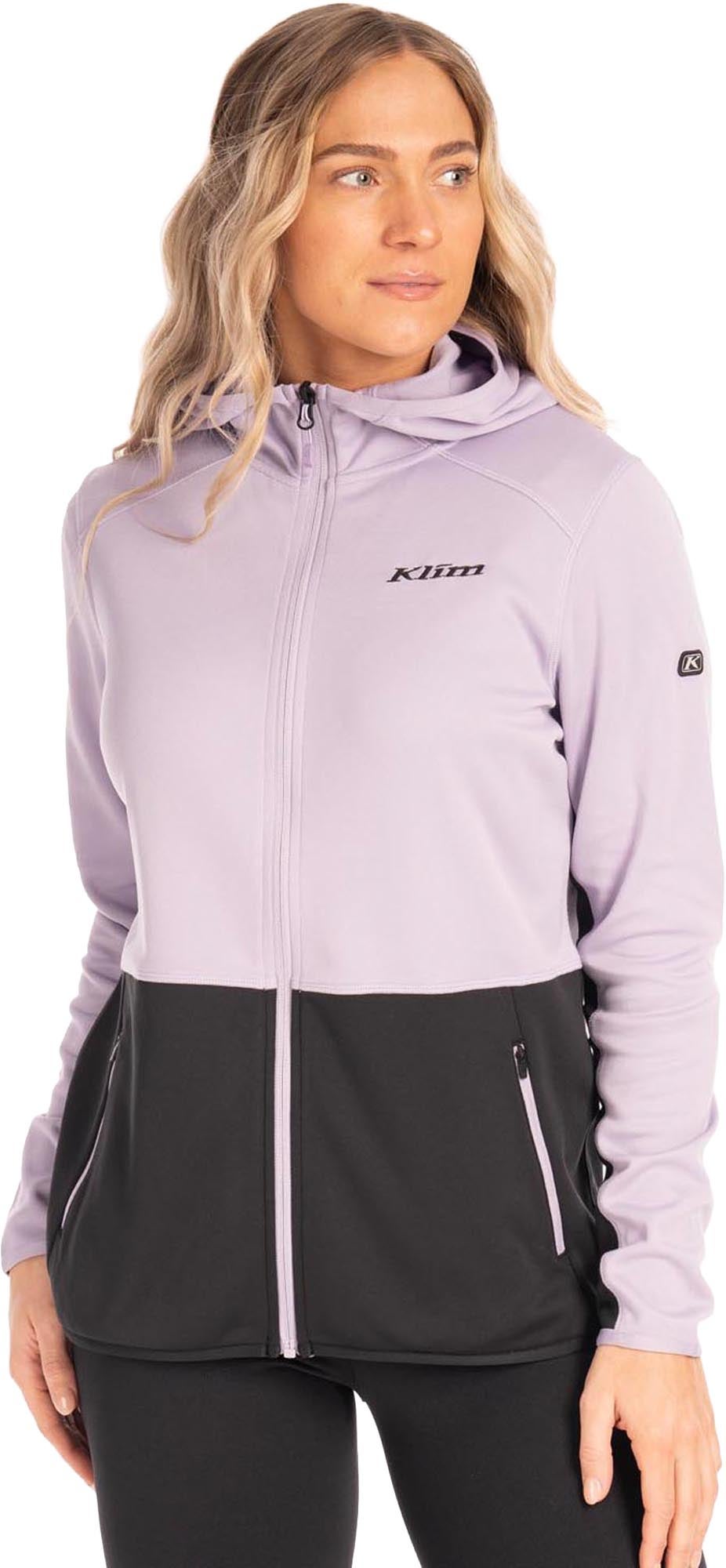 Klim Solitude レディースジップフーディー 紫 2XL 図1