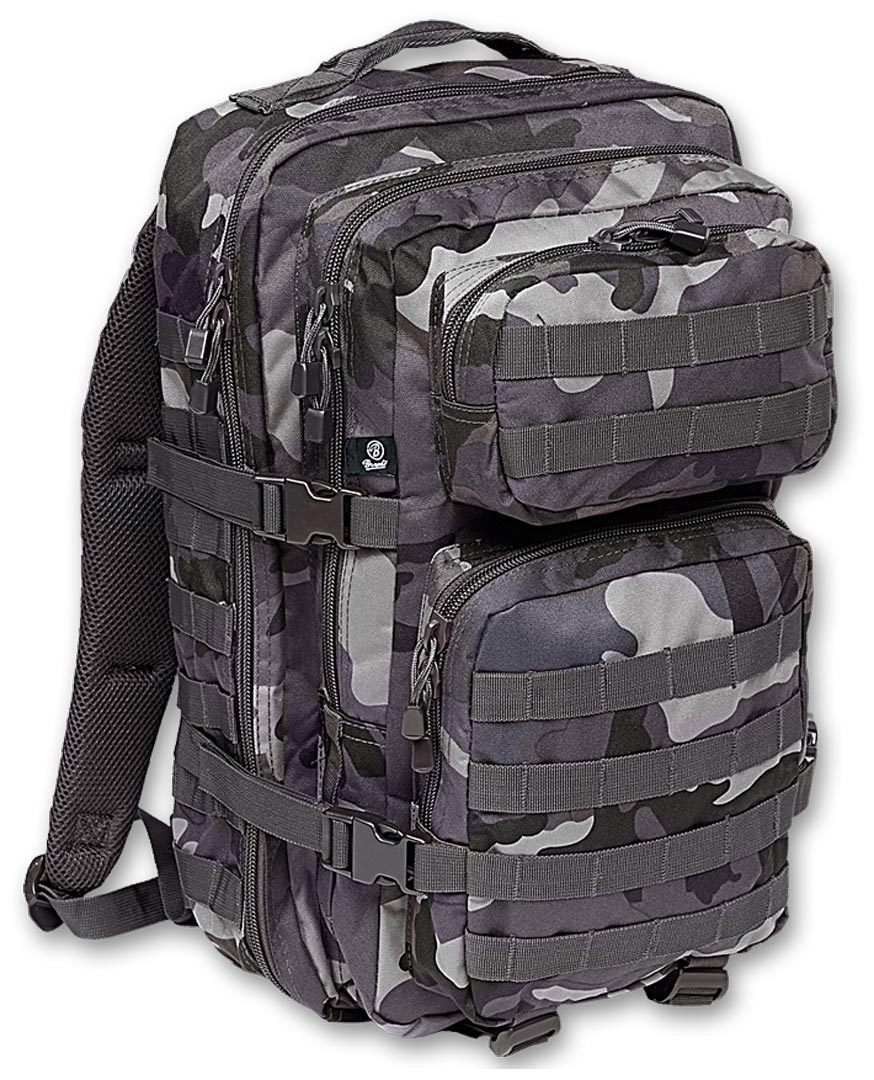 Brandit US Cooper L Rucsacul Negru/Camuflaj Figura 1