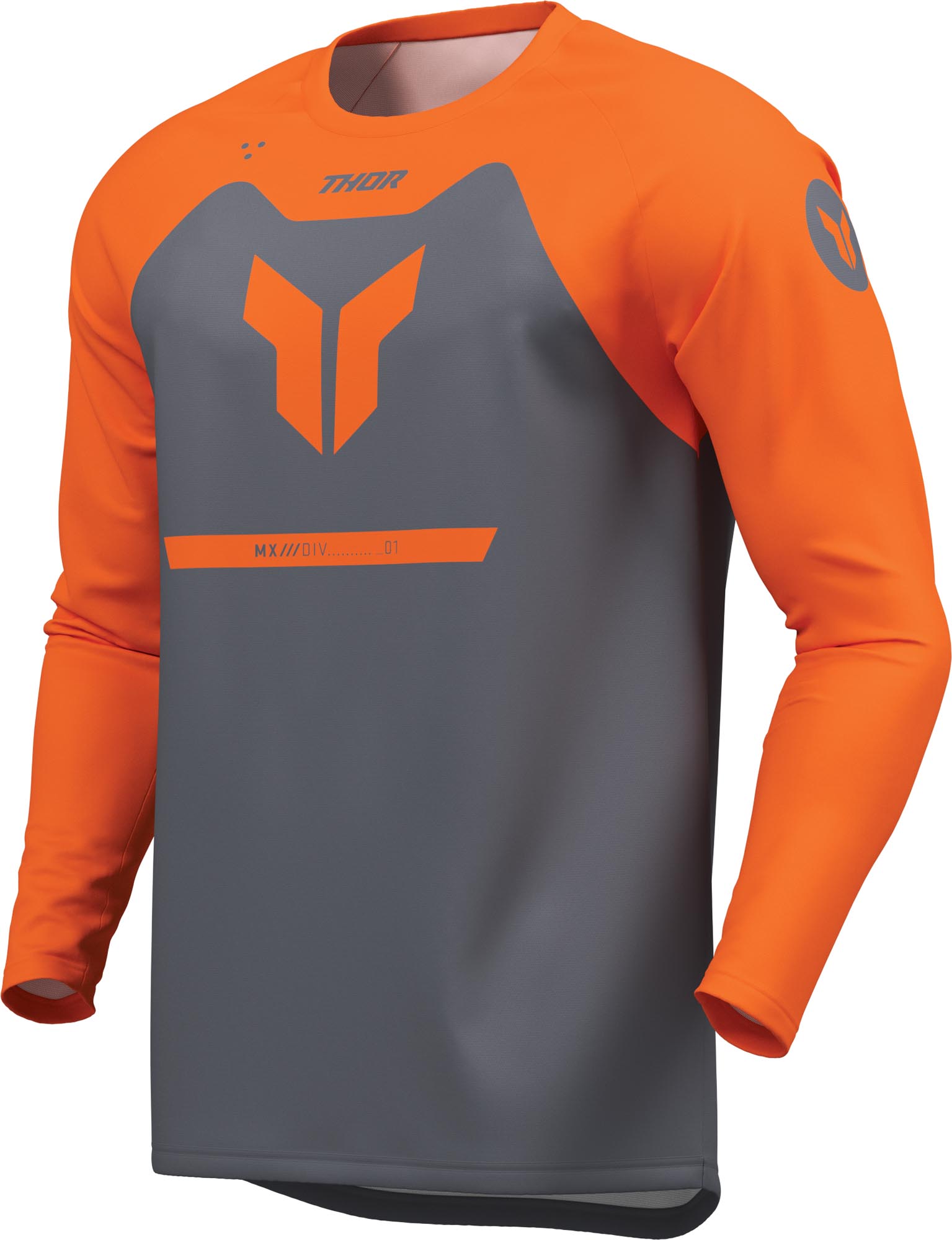 Thor Ridemode Menace Motocross trøje orange L Figur 1