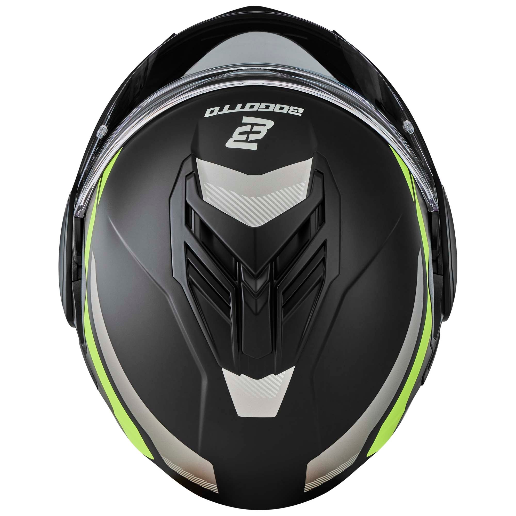 Bogotto FS-X600 Atyr Hjelm sort mat/grå/gul XL Figur 6