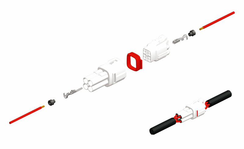 Bihr Set de capete cu 4 mufe. Conectori 090 SMTO seria OE Tip Ø0,58mm²/1,25mm² - 5 seturi Figura 3