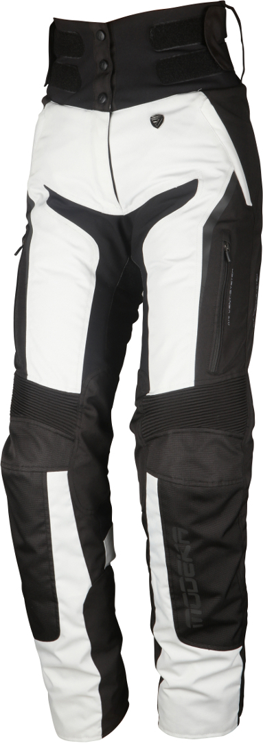 Modeka Elaya Damen Motorrad Textilhose hellgrau/schwarz 38 Abbildung 1