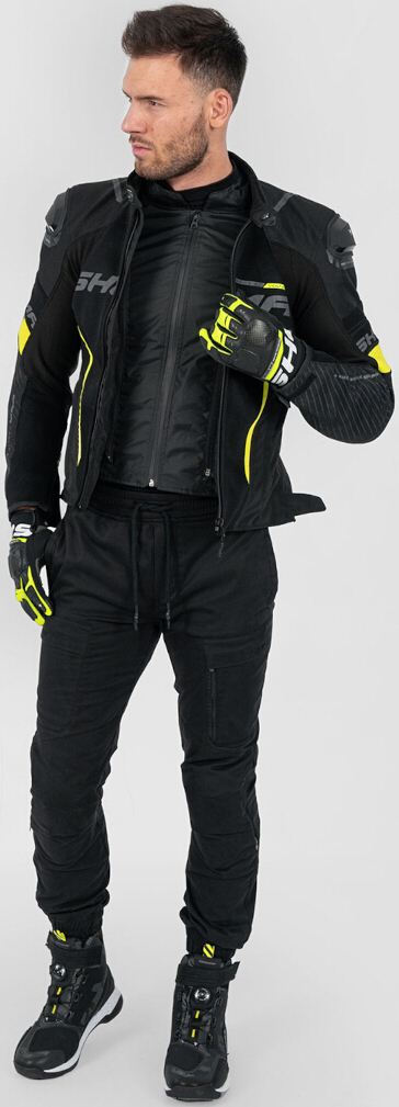 SHIMA Solid 2.0 Vented waterproof Motorcycle Textile Jacket black/yellow M Figure 4