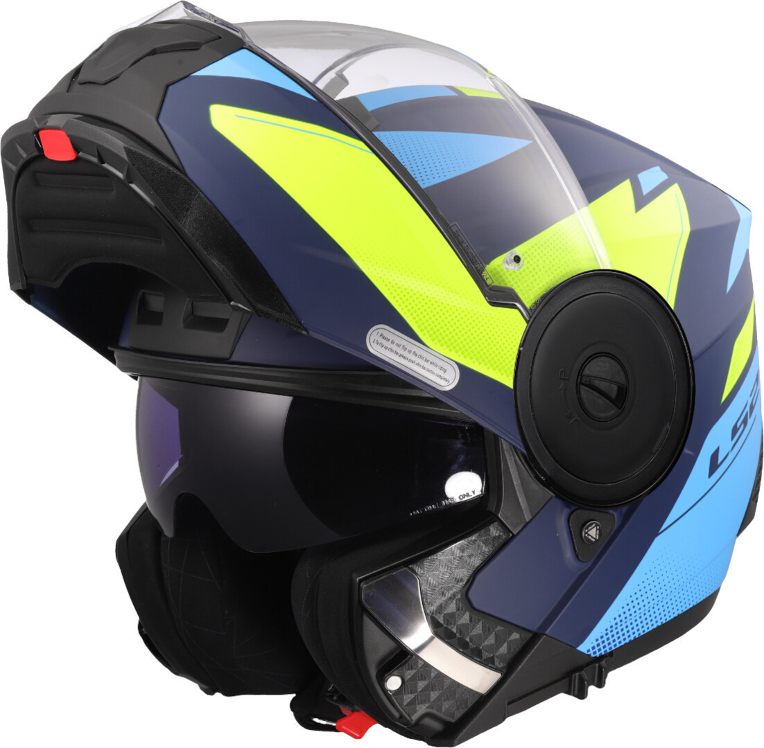 LS2 FF902 Scope II Duria Capacete azul fosco/amarelo neon L (59/60) Figura 9