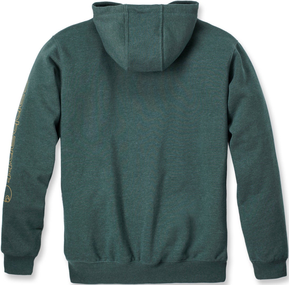 Carhartt Midweight Sleeve Logo Capuche Vert foncé M Figure 2