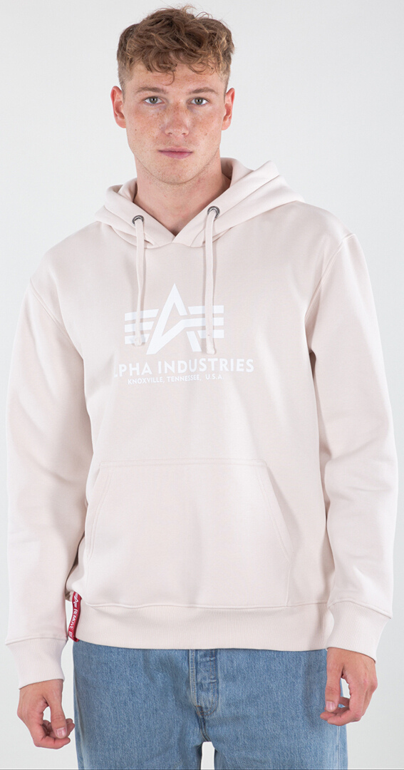 Alpha Industries Basic Hoodie white/beige M Figure 1