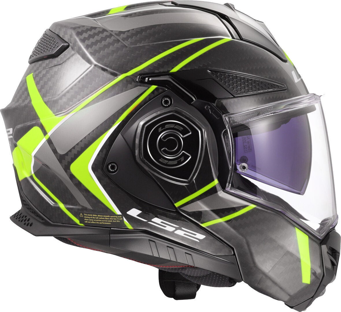 LS2 FF901 Advant X Carbon Future II Helm neongeel S (55/56) Figuur 6
