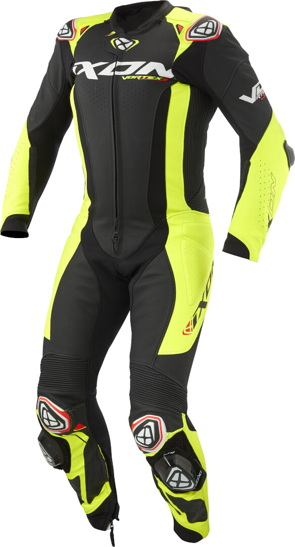 Ixon Vortex 3 Costum de piele de motocicletă într-o singură piesă negru/galben 2XL Figura 1