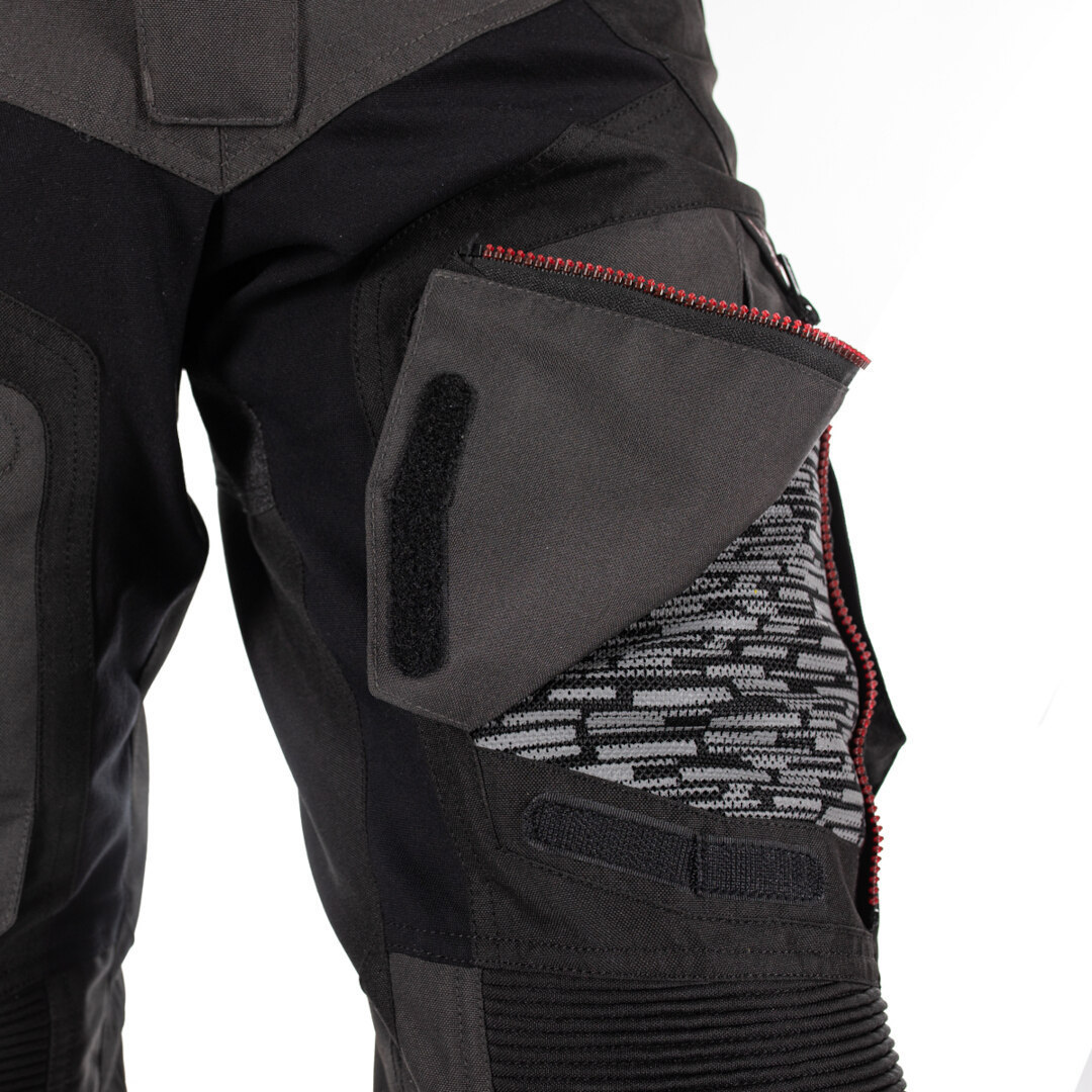 Rusty Stitches Cliff Waterproof Motorcycle Textile Pants black/grey/red 4XL Figure 3