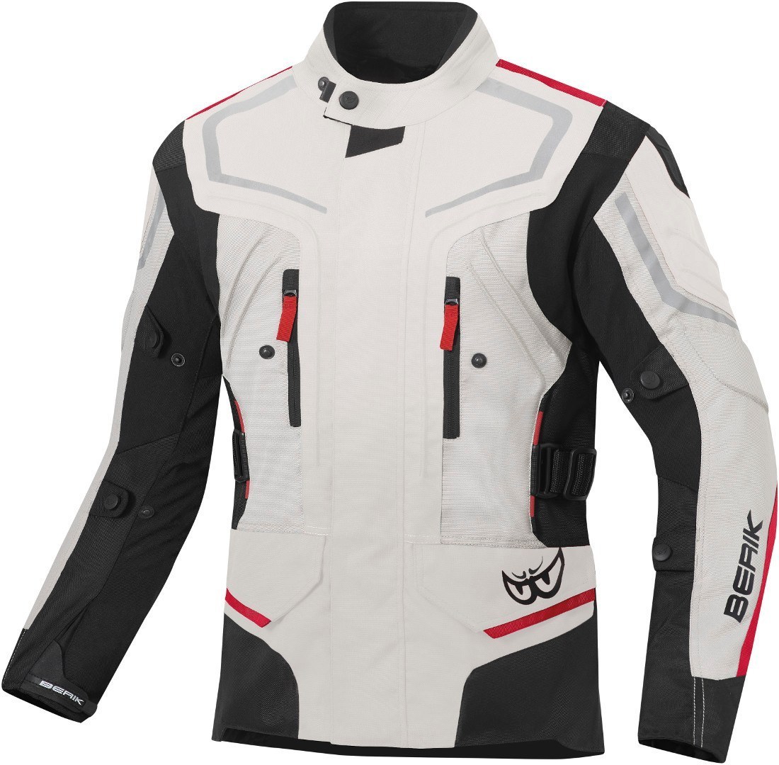 Berik Rallye waterproof Motorcycle Textile Jacket black/beige/red 60 Figure 1