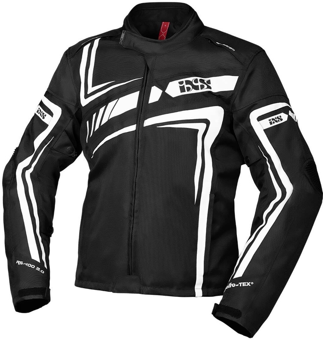 IXS Sport RS-400-ST 2.0 Motorrad Textiljacke schwarz/weiß M Abbildung 1