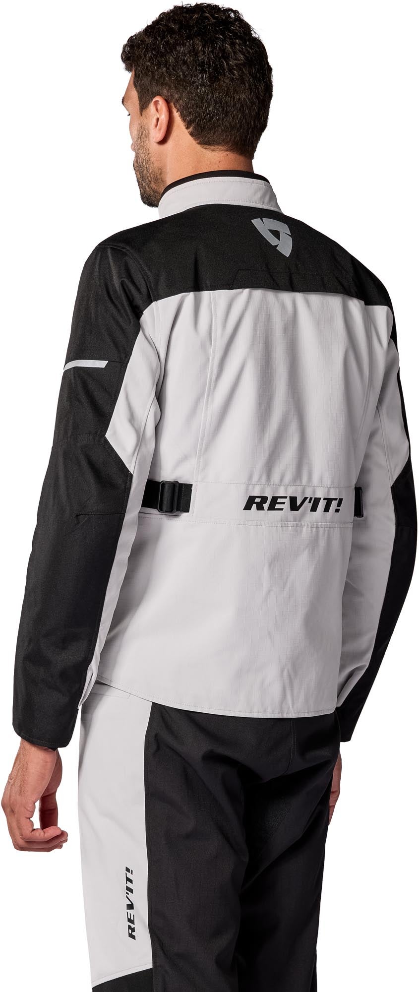 Revit Convergent H2O waterproof Motorcycle Textile Jacket silver/black 2XL Figure 4