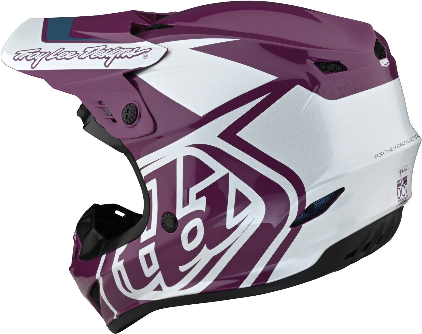 Troy Lee Designs GP Overload Motorcross helm paars/wit M Figuur 7