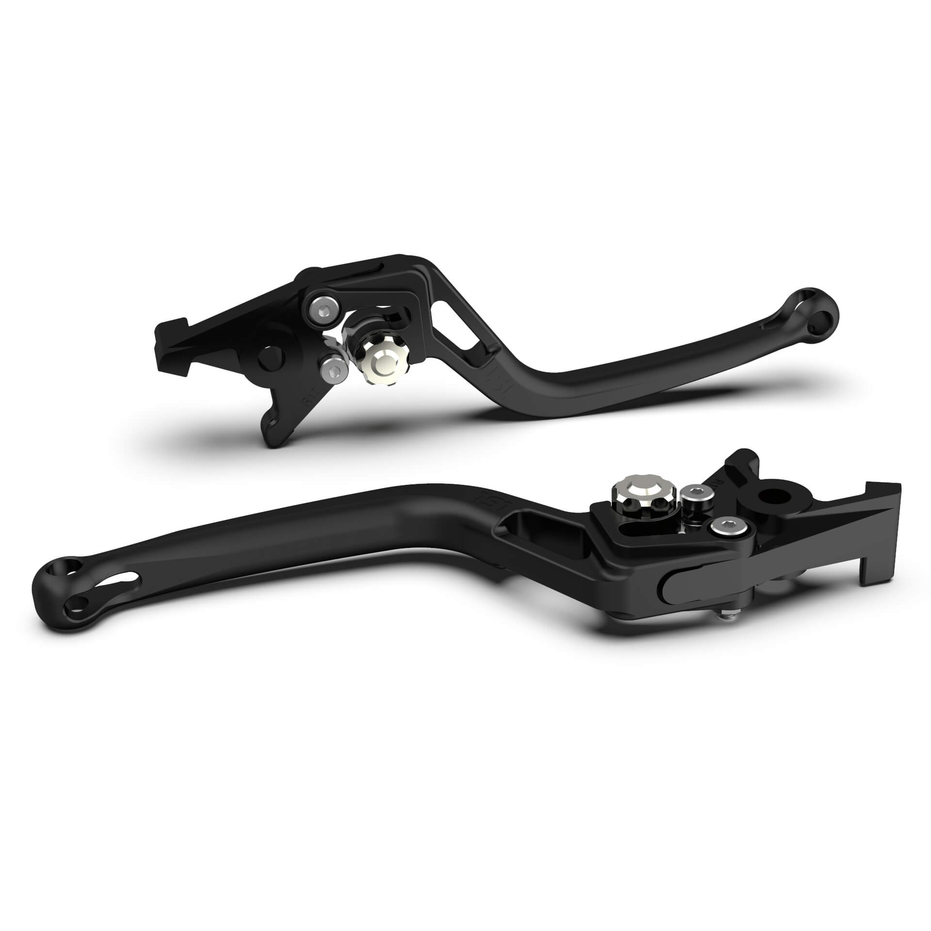 LSL Kupplungshebel BOW L20, lang Black Beadblasted Argint Figura 1