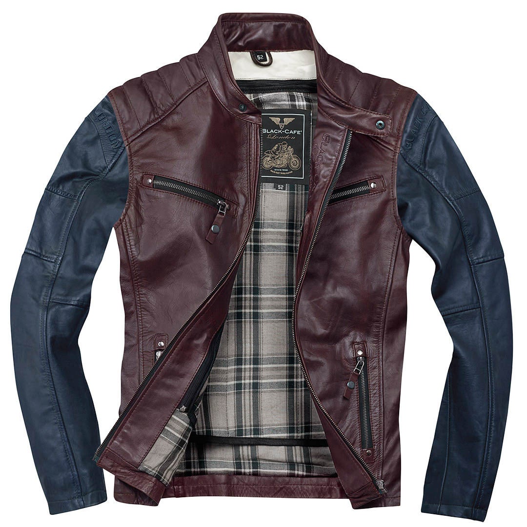 Black-Cafe London Firenze Leather Jacket red/blue 56 Figure 2