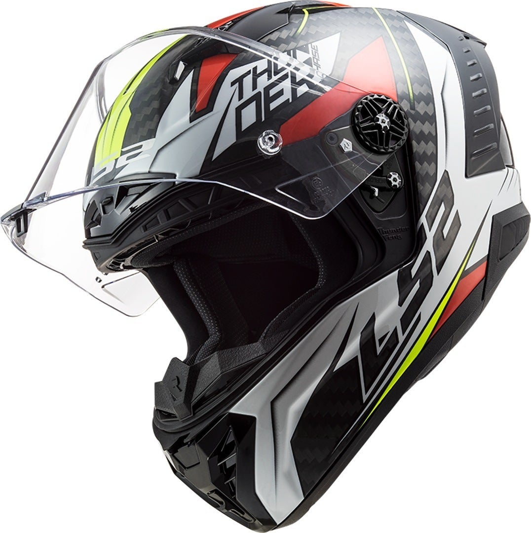 LS2 FF805 Thunder Chase Carbon Hełm biały/czerwony XL (61/62) Rysunek 8