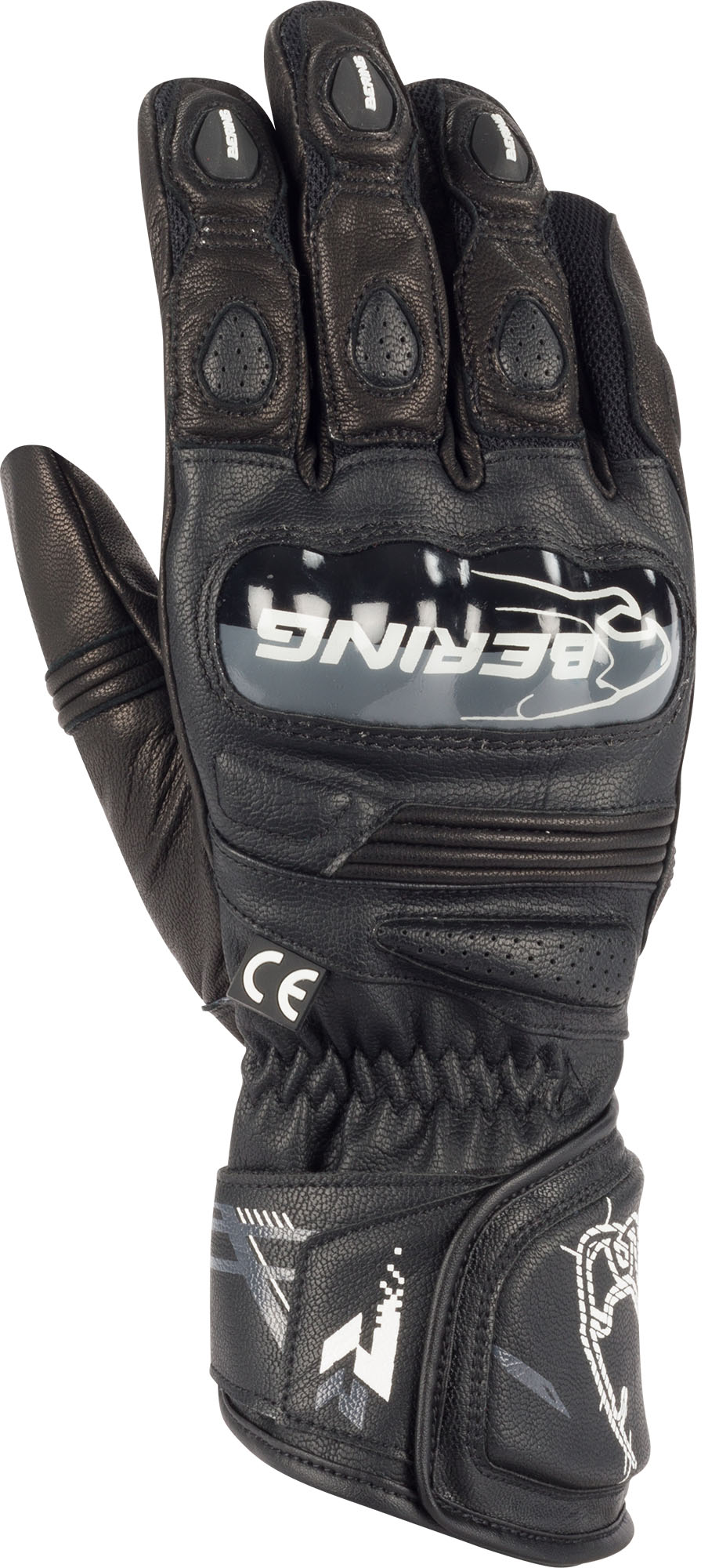 Bering Snap Motorcykel handsker Sort/hvid M Figur 1