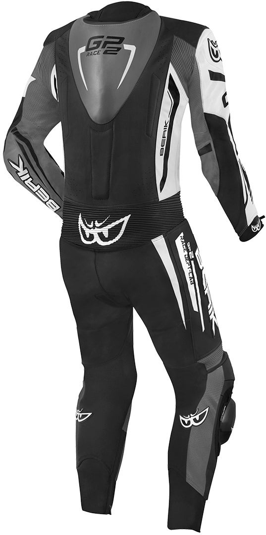 Berik Monza One Piece Motorcycle Leather Suit black/white/grey 58 Figure 2