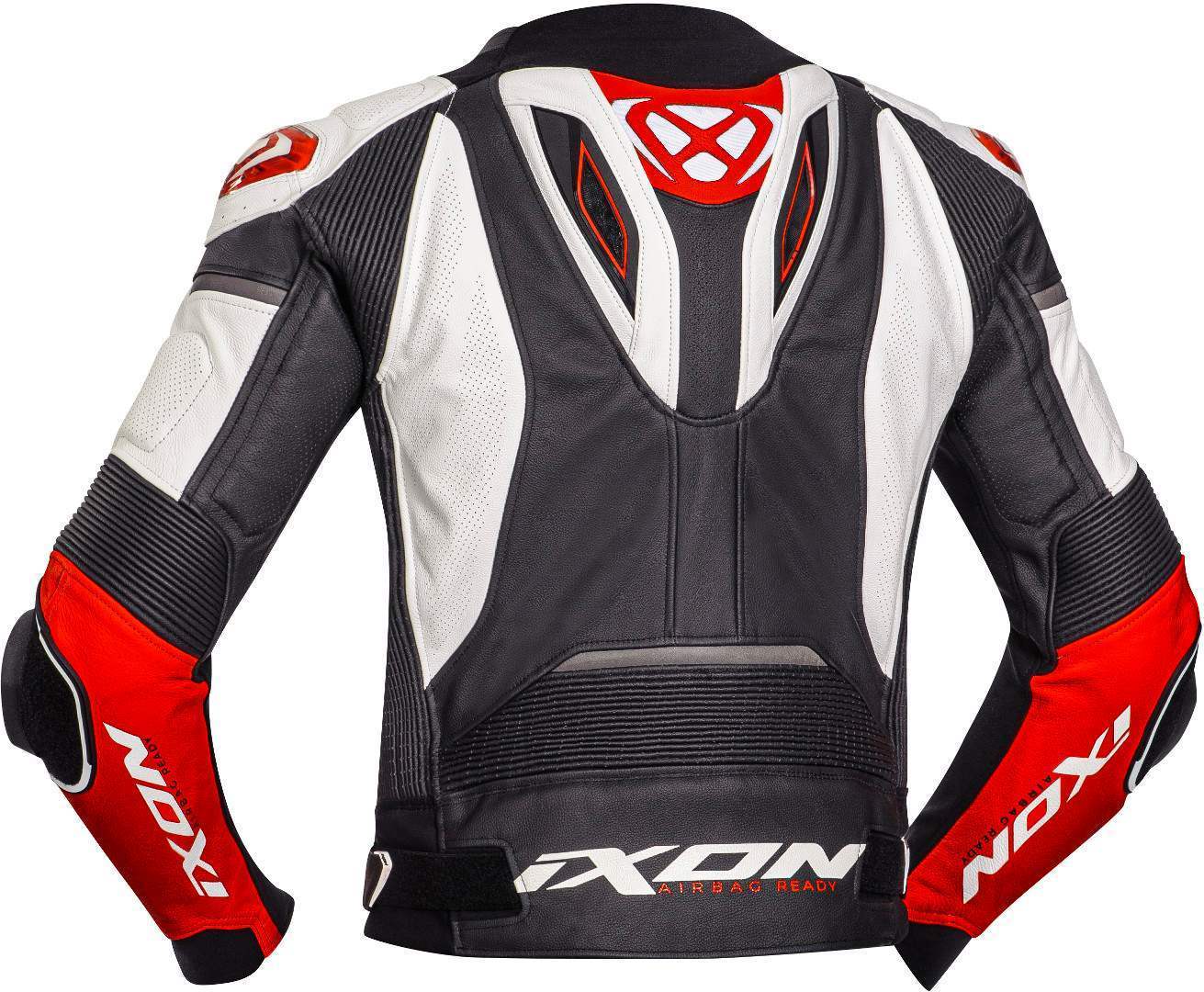 Ixon Vendetta Evo Motorcycle Leather Jacket black/white/red XL Figure 2