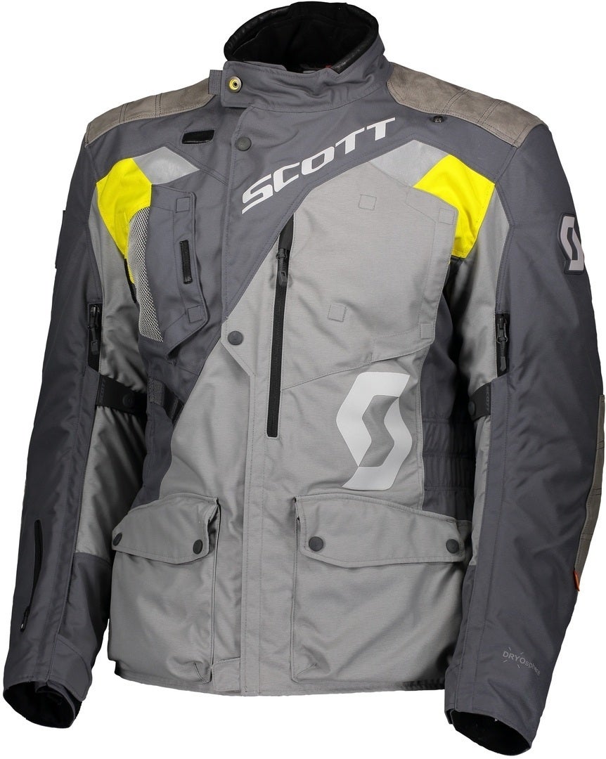 Scott Dualraid Dryo Motorcycle Textile Jacket grey/yellow XS Figure 1