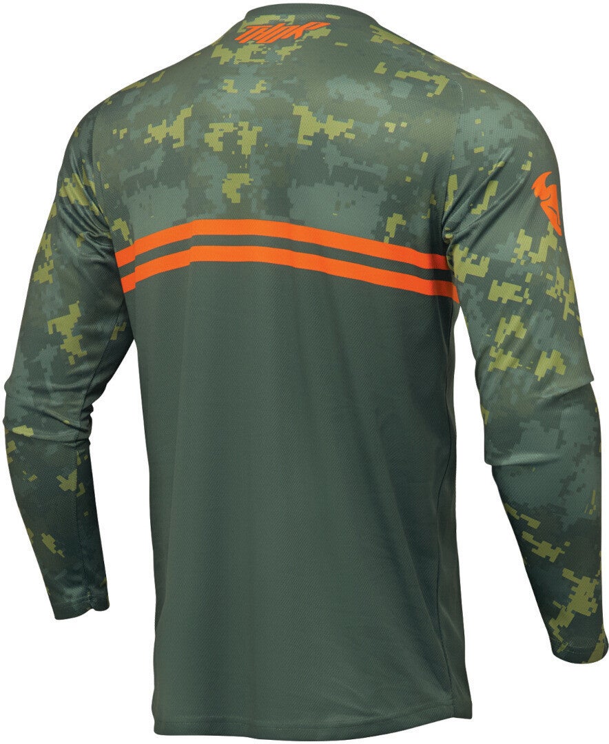 Thor Sector Digi Camo Maillot de motocross Vert/Orange S Figure 2
