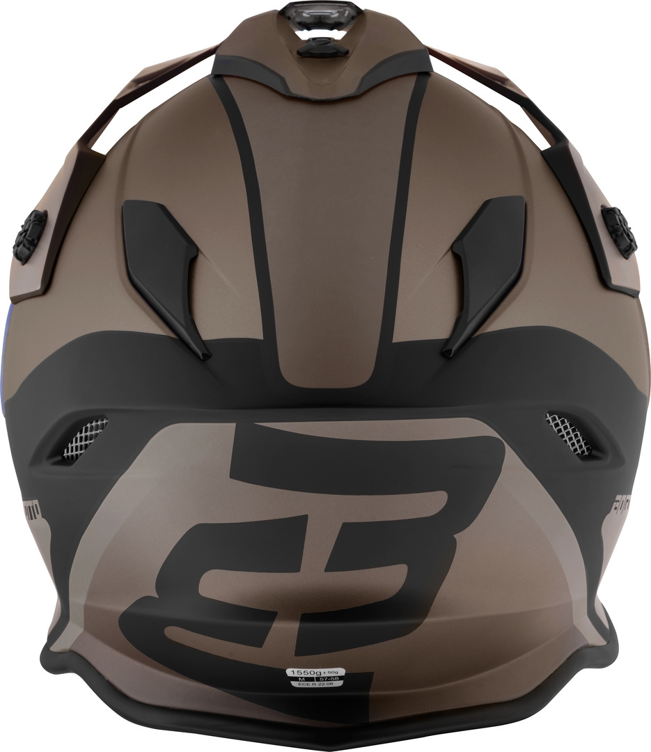 Bogotto H331 BT Tour EVO Bluetooth Enduro hjälm Svart matt/brun XS Figur 7
