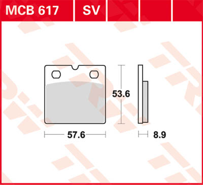 TRW Lucas Sinterbelag MCB617SV Figur 1