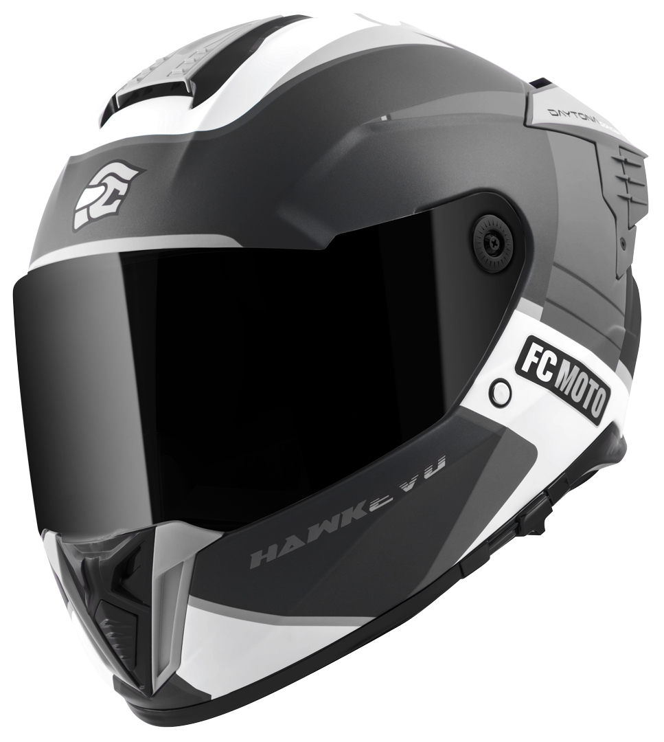 FC-Moto Hawk EVO-X Hjälm svart matt/grå/vit XL Figur 1