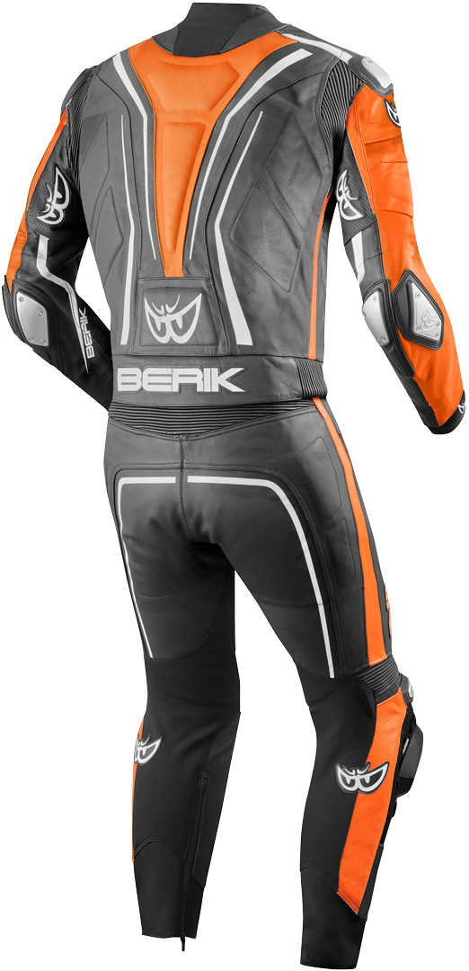 Berik Flumatic Evo Two Piece Motorcycle Leather Suit black/white/orange 58 Figure 2