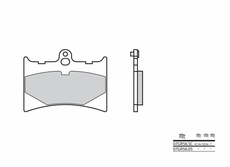 Brembo S.p.A. Vägbromsbelägg kolkeramik - 07GR5605 Figur 2