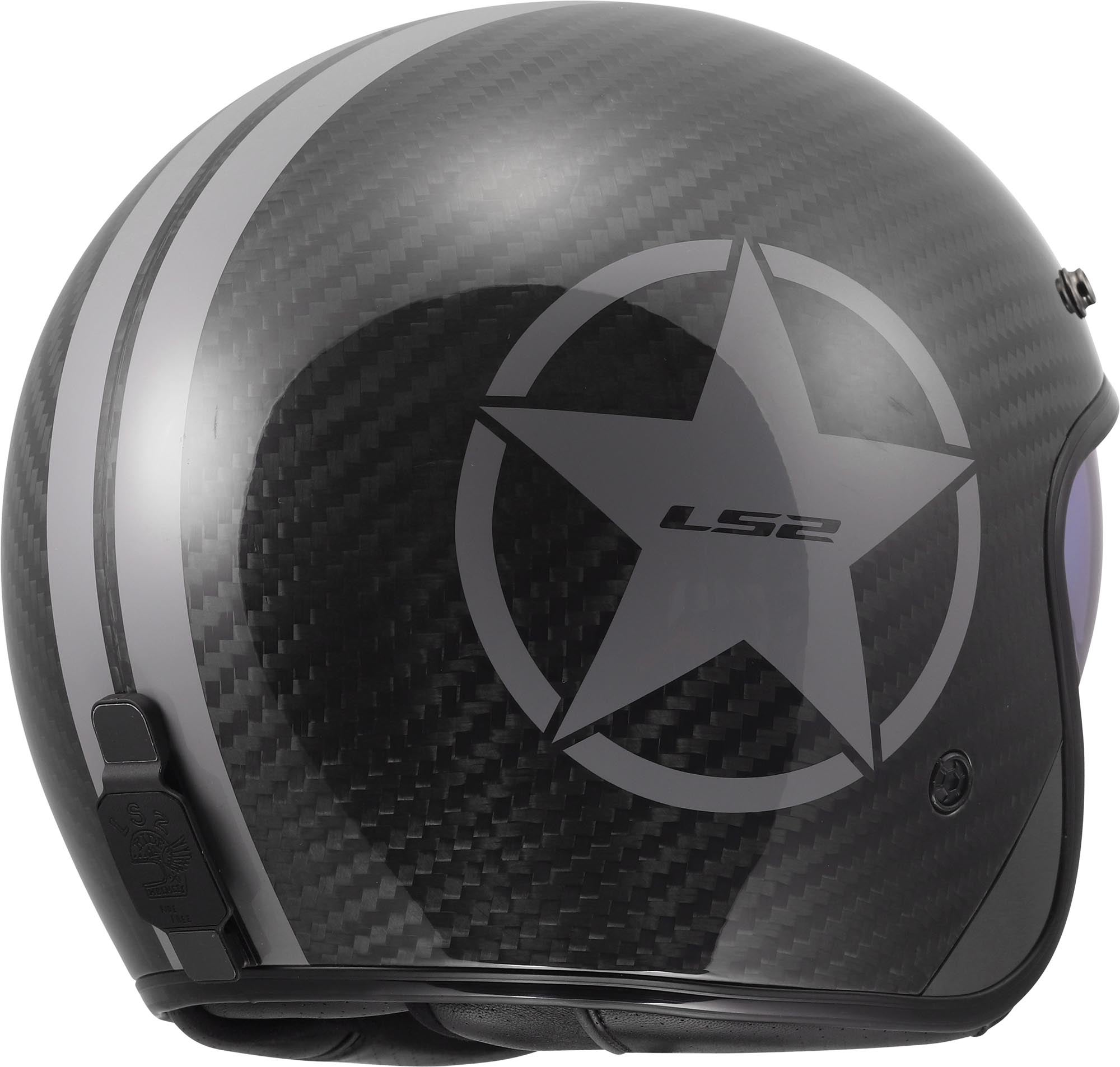 LS2 OF601 Bob II Carbon Star Jethelm grau XXL (63/64) Abbildung 5