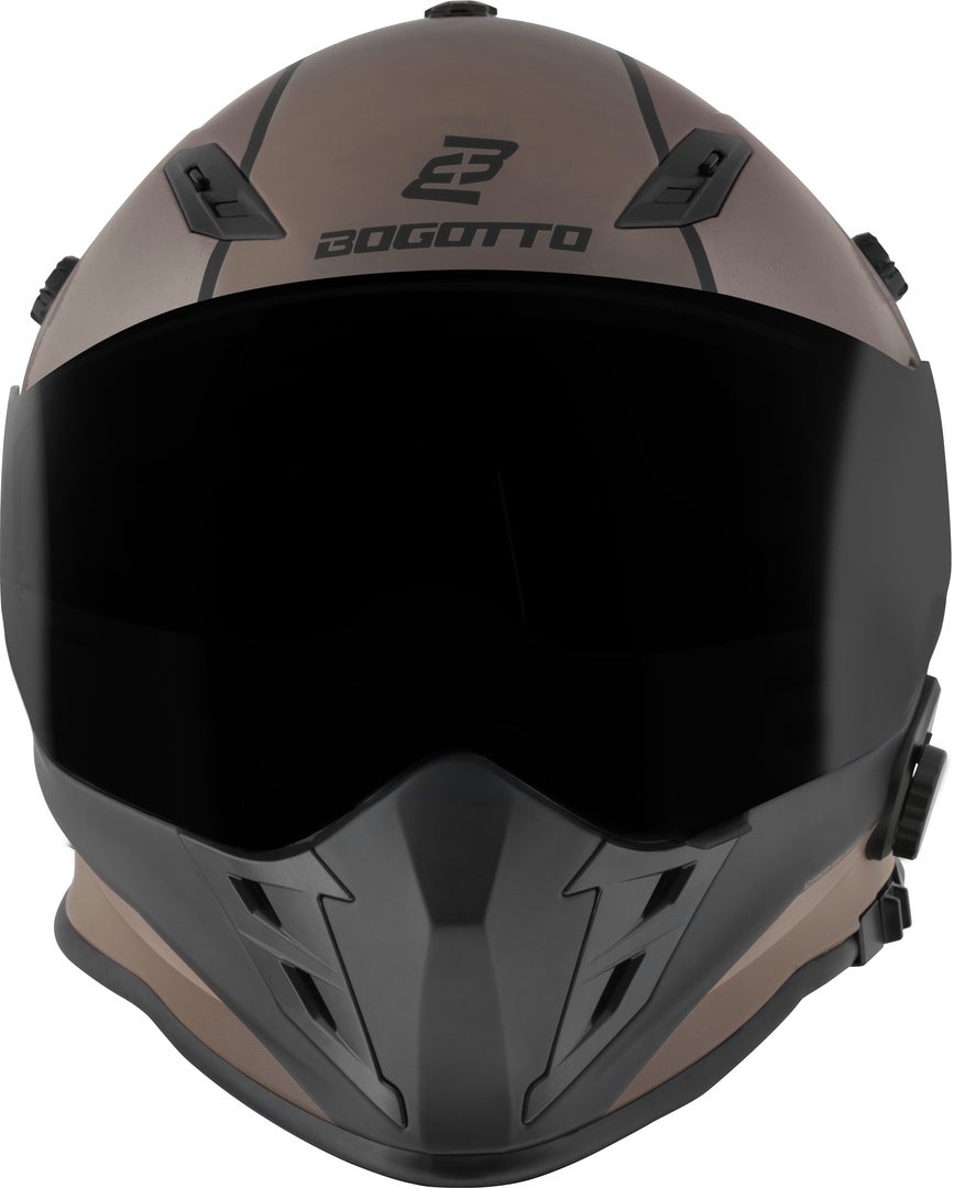 Bogotto H331 BT Tour EVO Bluetooth Enduro Helmet black matt/brown S Figure 9
