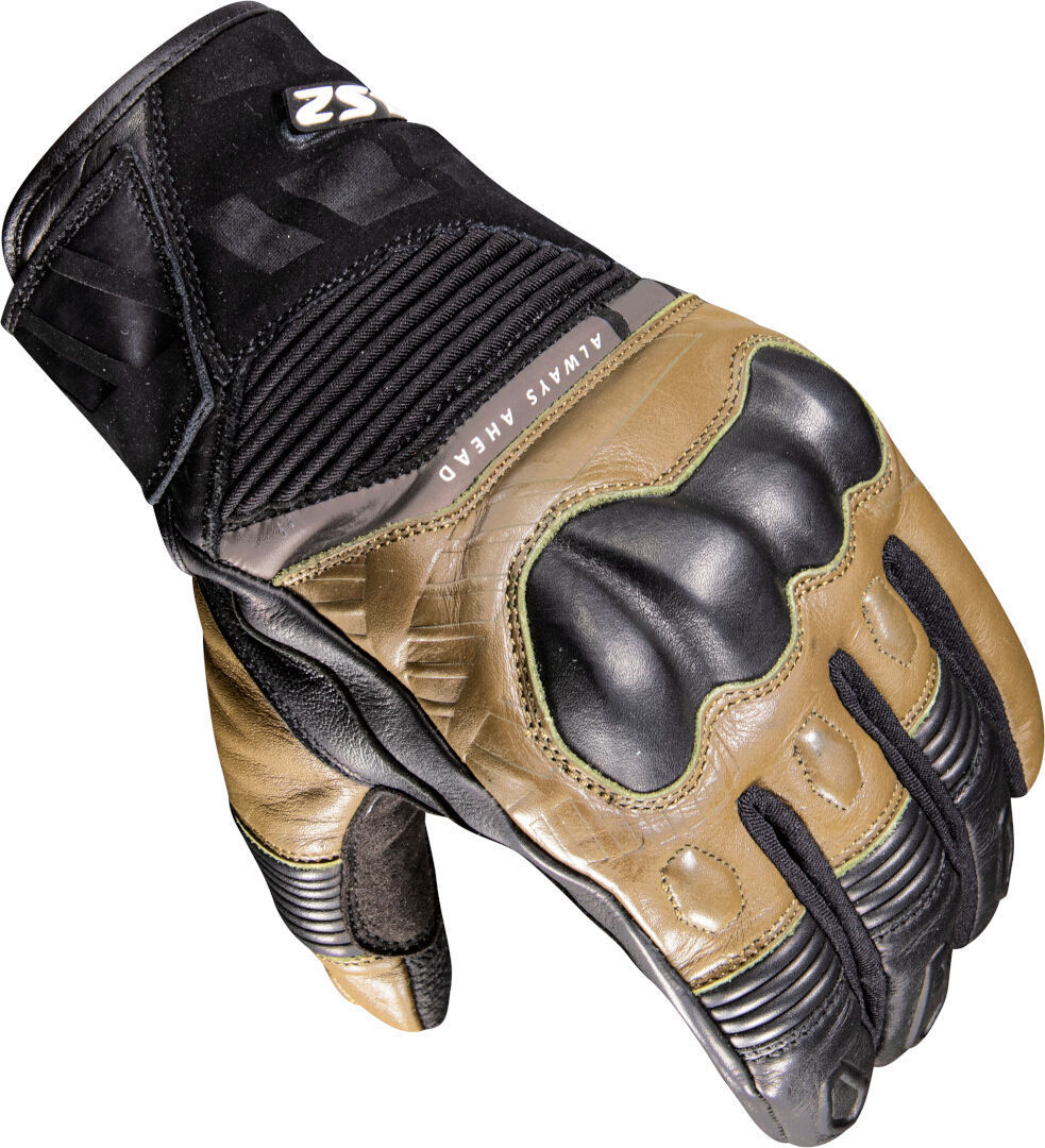 LS2 Octane wasserdichte Motorrad Handschuhe schwarz/braun M Abbildung 1