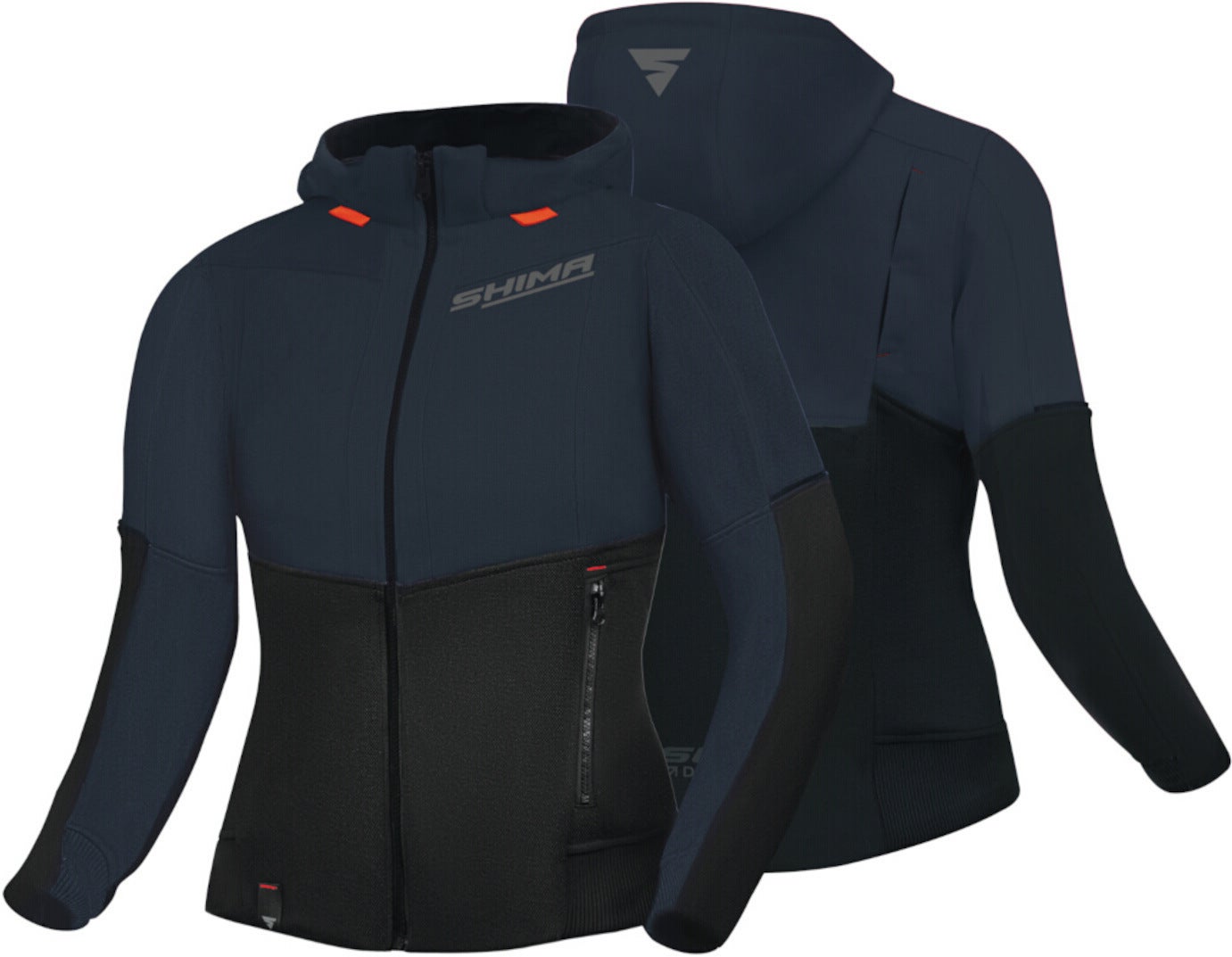 SHIMA Daybreaker Sweat à capuche zippé moto pour dames gris XL Figure 2
