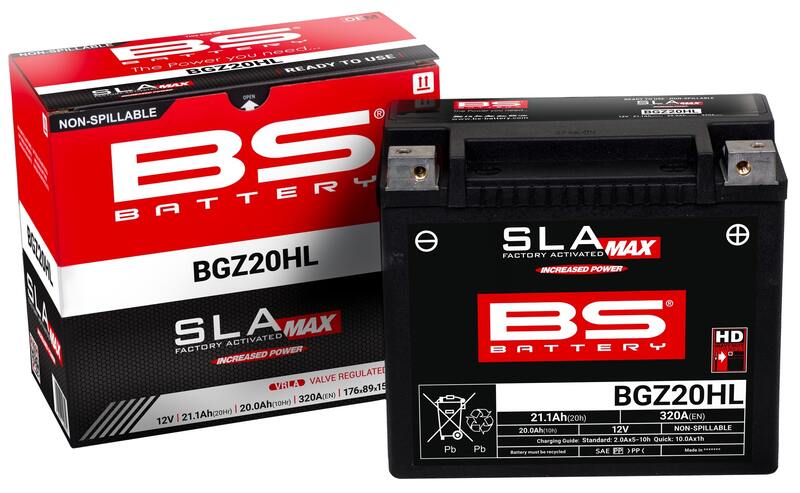 Bateria BS SLA Max Bateria Livre de Manutenção Factory Activated - BGZ20HL Figura 3
