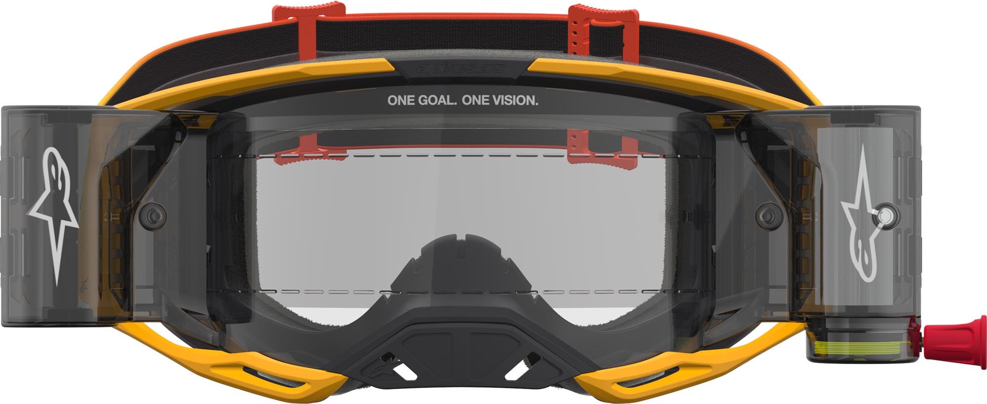 Alpinestars Vision 8 Amber Roll-Off Motocrossbriller gul/rød/sort Figur 4