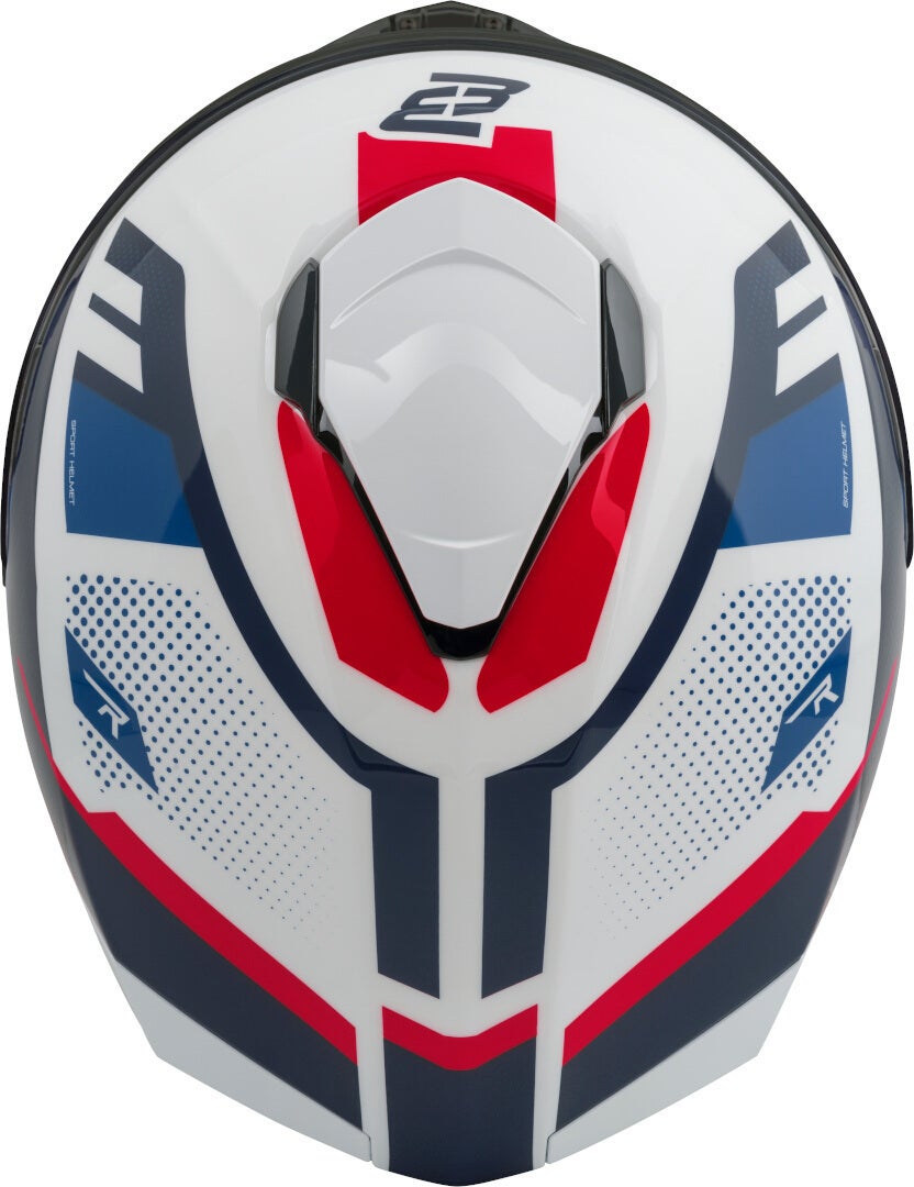 Bogotto Phantom Codex Glasvezel helm wit/blauw/rood S Figuur 10