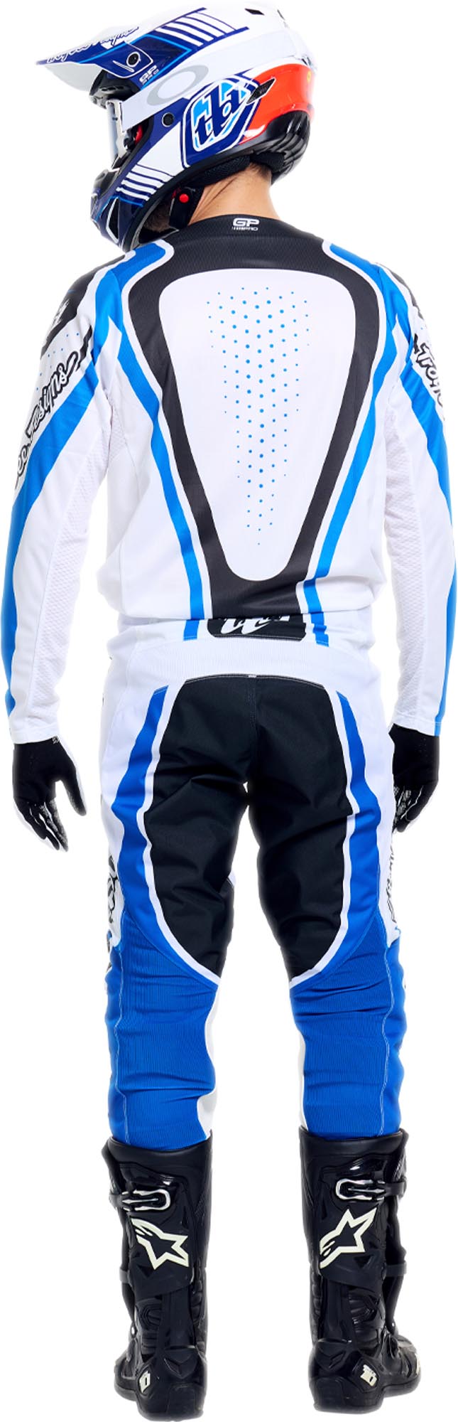 Troy Lee Designs GP Pro Roller Motocrossbukser hvid/blå 36 Figur 14