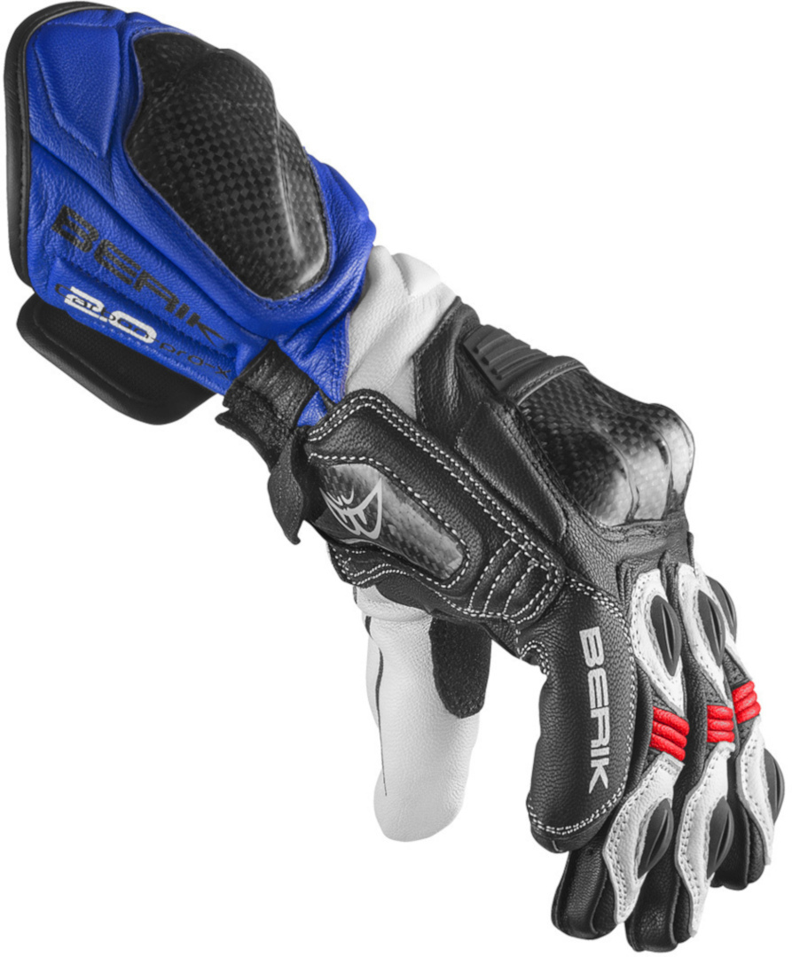 Berik TX-1 Pro Motorcykel handsker sort/hvid/rød/blå S Figur 4
