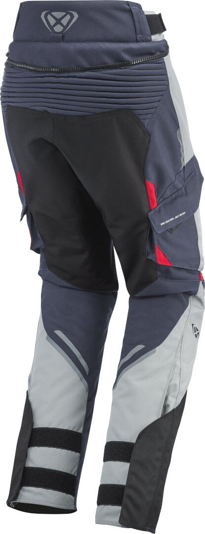 Ixon Midgard Waterdichte dames motorfiets textiel broek grijs/zwart/blauw M Figuur 2
