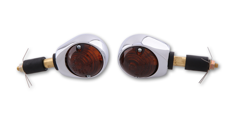 HIGHSIDER Smart Ochsenauge Bulb Bar End Indicator Body Chrome / Lens Smoked (Par), Fram Figur 2