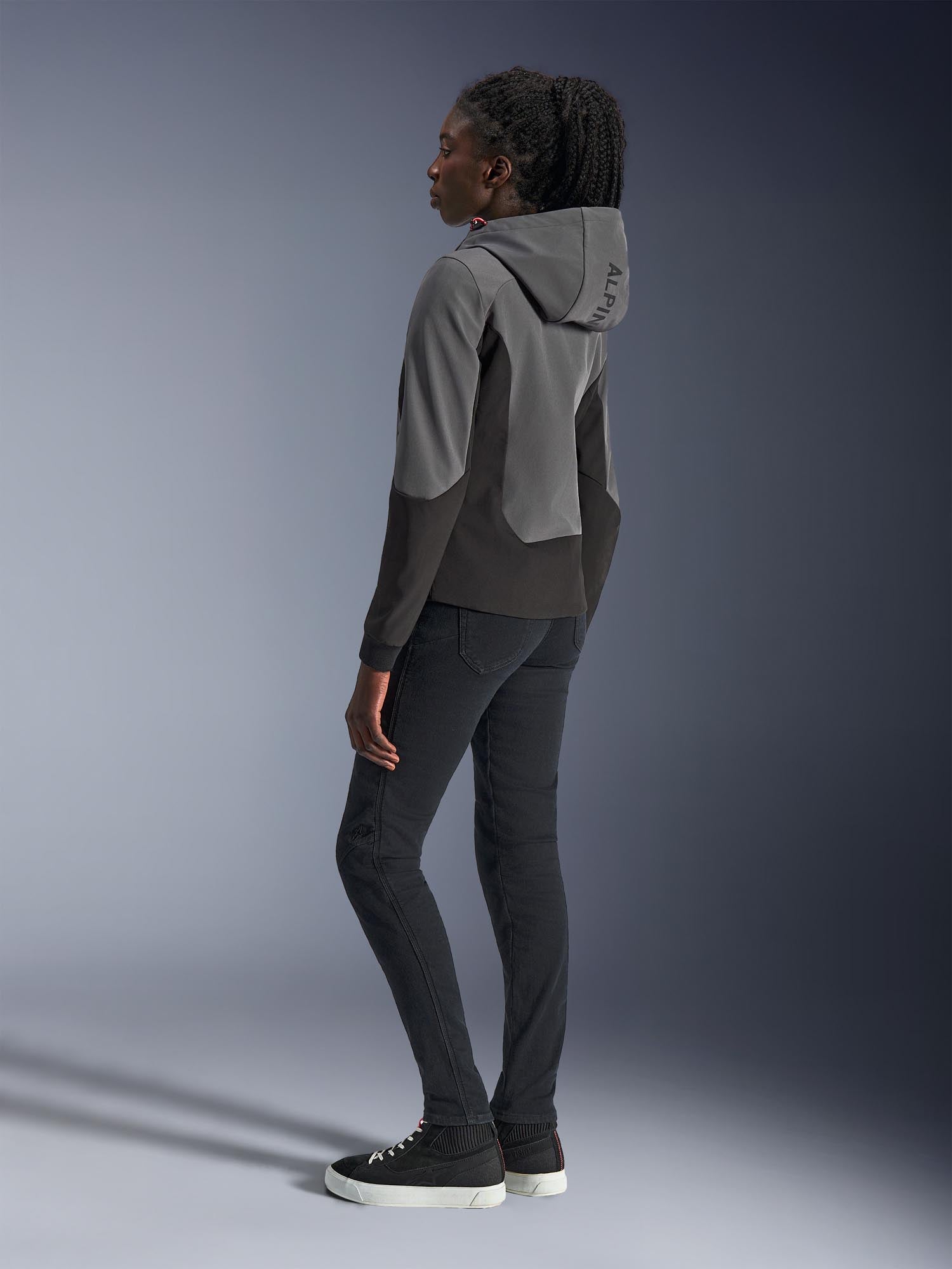 Side view of Alpinestars Stella Radium Tech Ladies Motorcycle Zip Hoodie