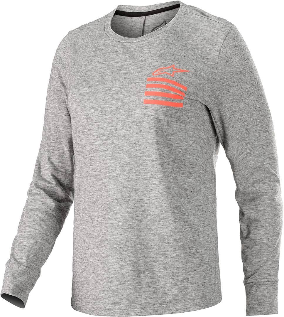 Alpinestars Stella Merino LS Senhoras bicicleta Jersey cinza/laranja M Figura 1