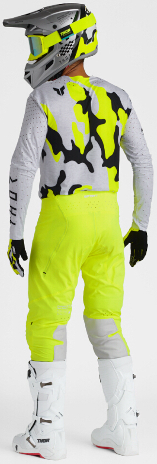 Thor Sportmode Riot Tricou de motocross gri deschis/negru/galben neon XL Figura 7