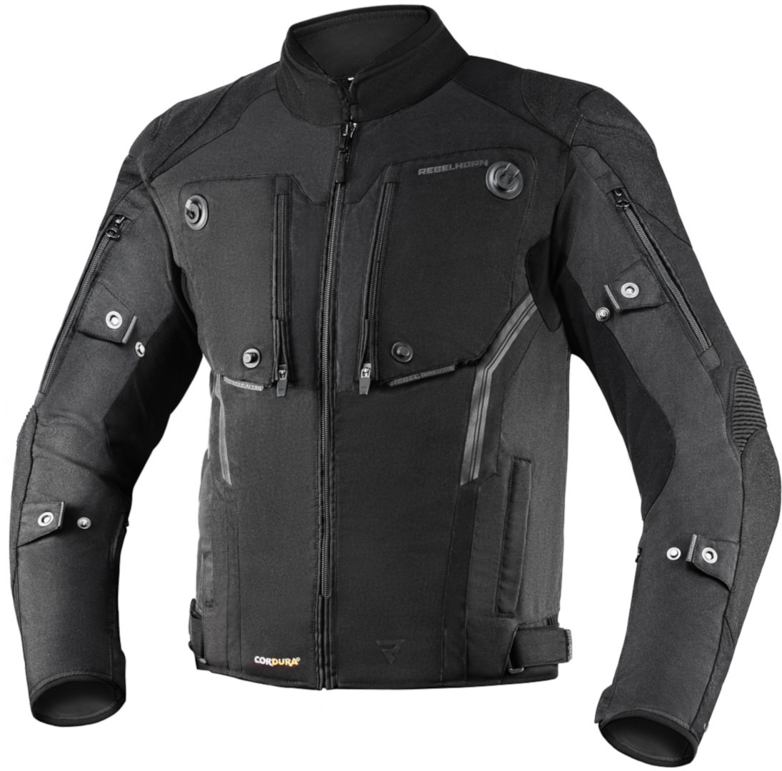 Rebelhorn Borg Motorcycle Textile Jacket black L Figure 1
