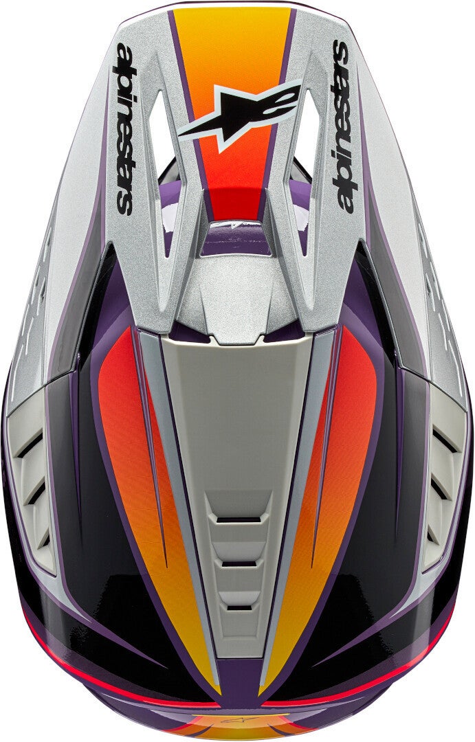 Alpinestars S-M5 Sail 2024 Casco Motocross nero/viola/argento M (57/58) Figura 2